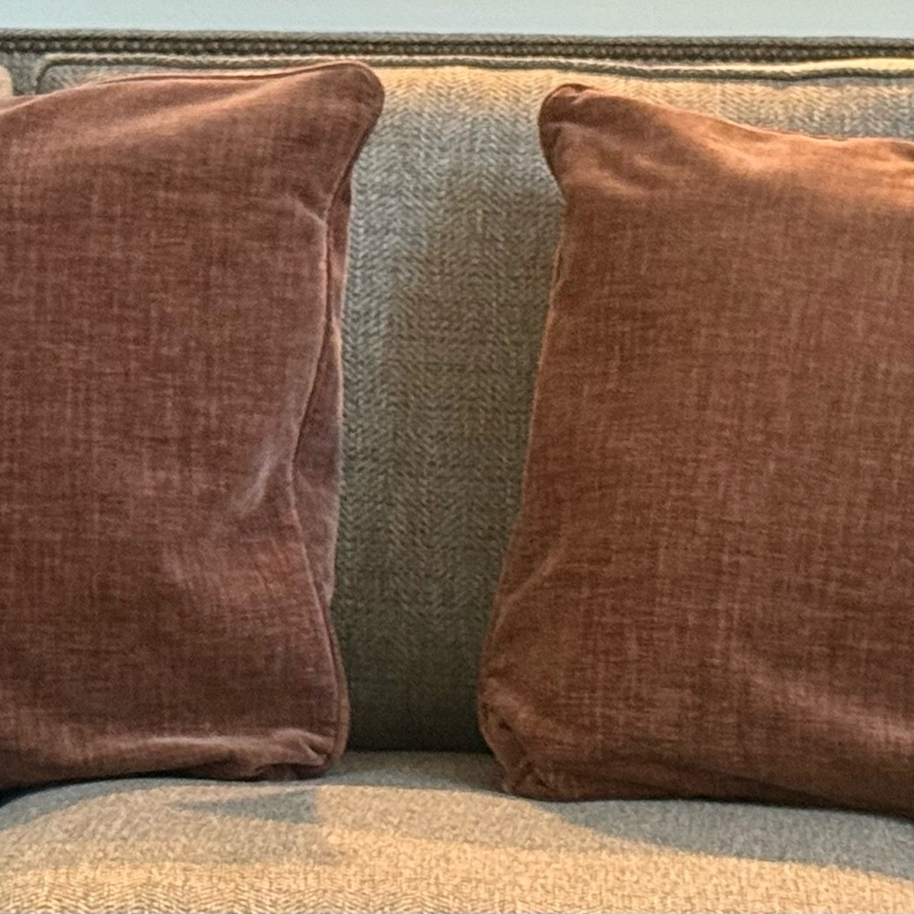 King Hickory Zippered Pillow Covers. SET OF TWO.